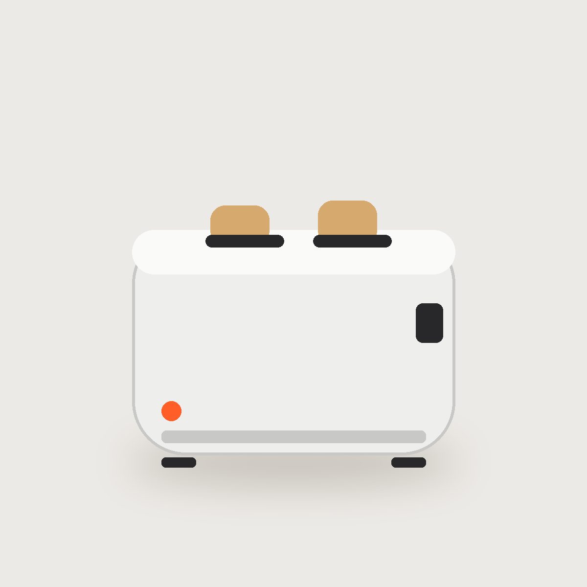 Pop-up Toaster 2 Slice - White